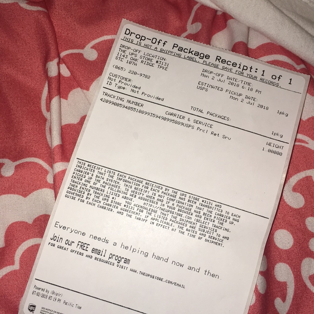 Shipping proof